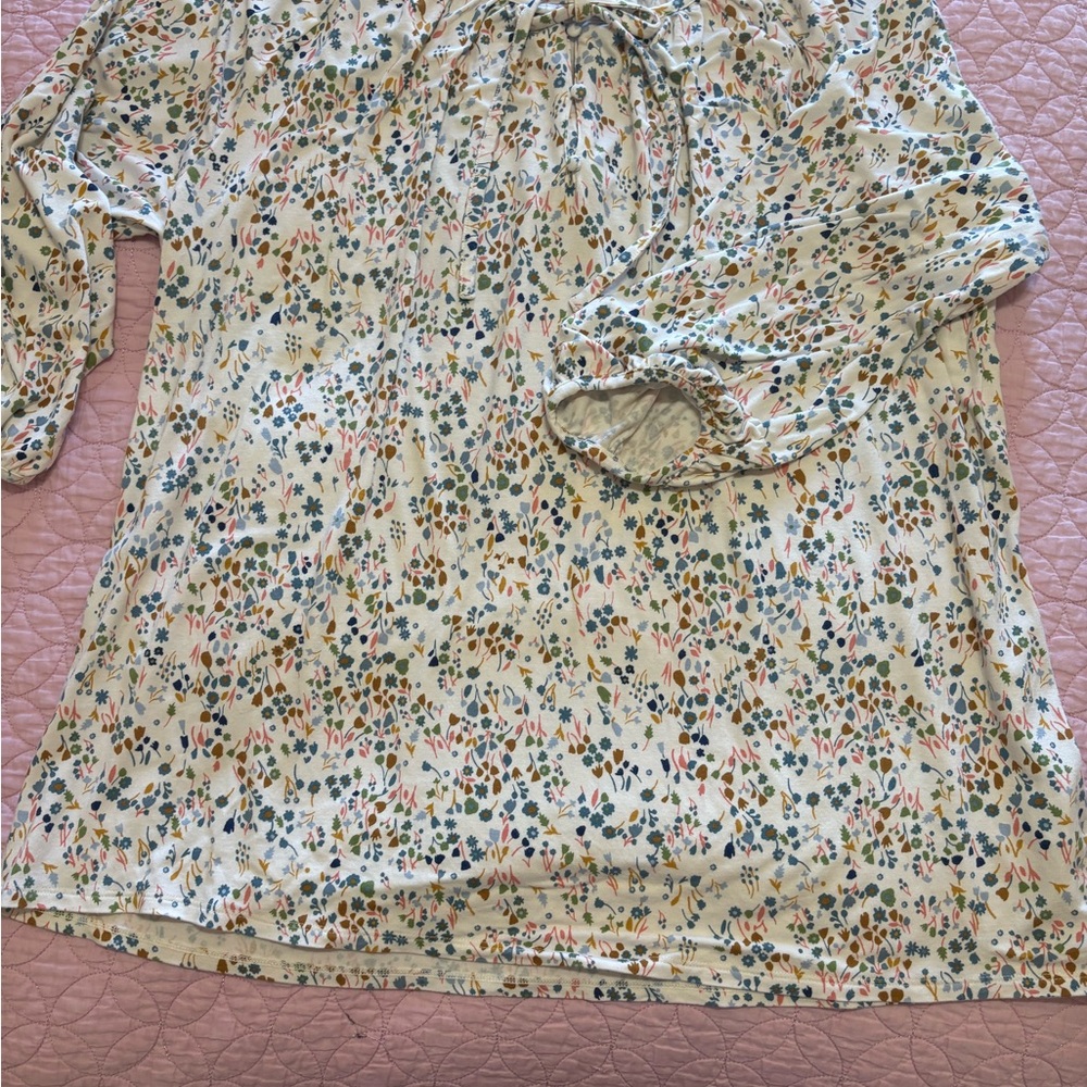 Croft & Barrow Multicolor Floral Blouse